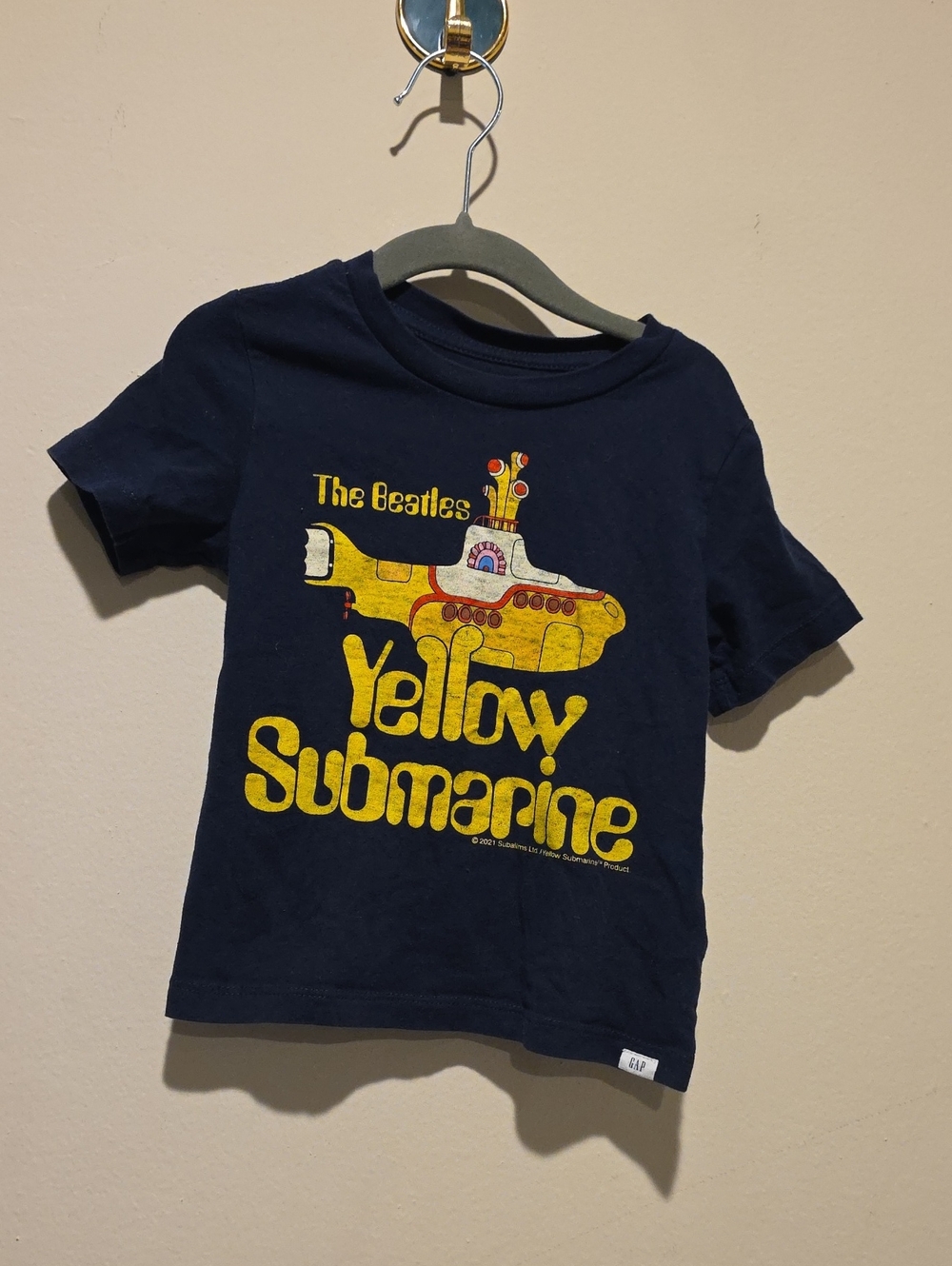 BABY GAP The Beatles Yellow Submarine Graphic Band T-Shirt Navy Blue 3T